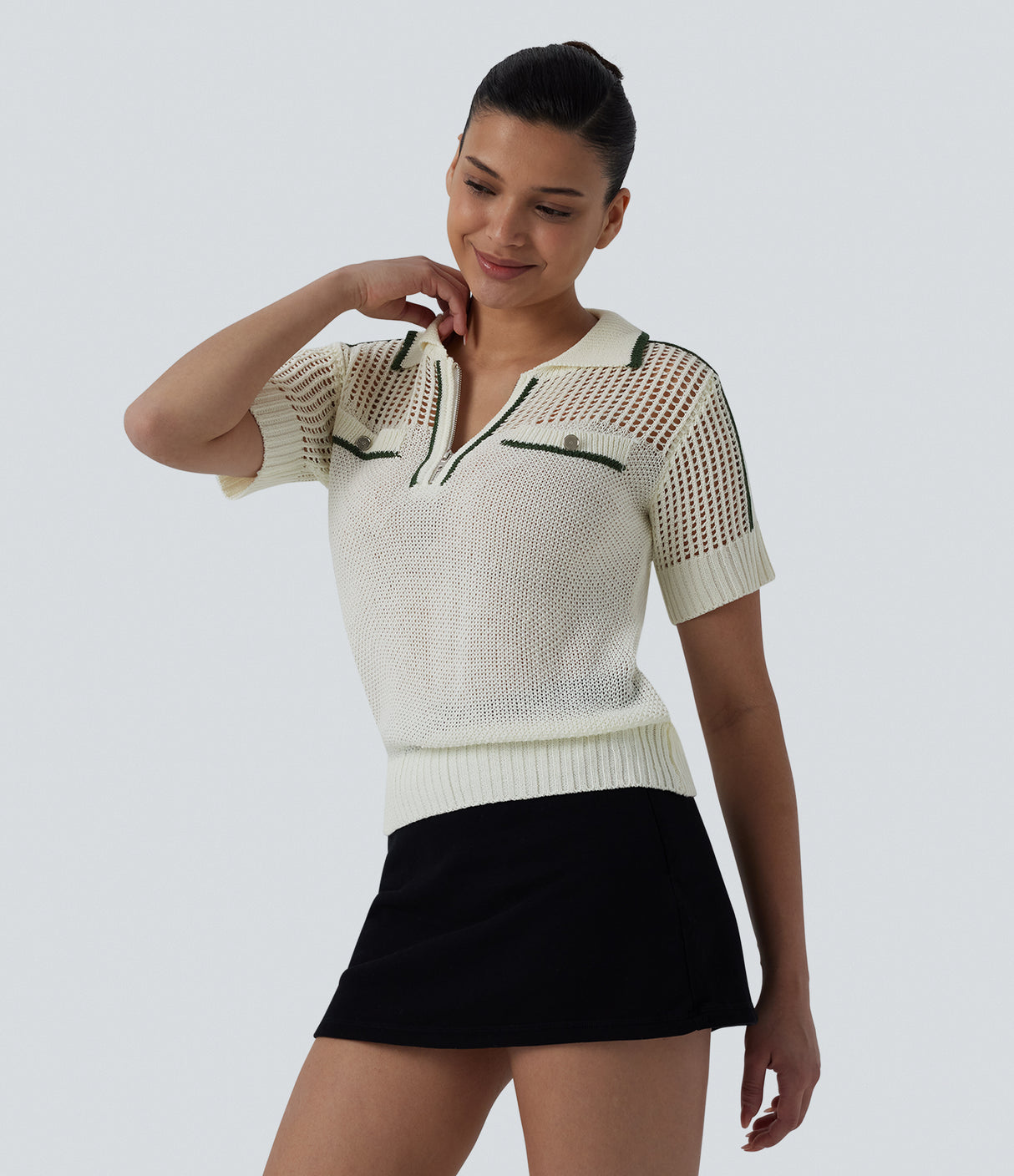 Cut Out Color Block Sweater