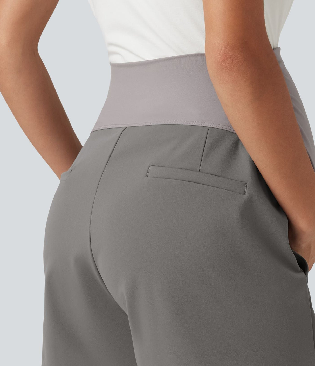 Super High Waisted Work Bagyy Maternity Shorts 4''