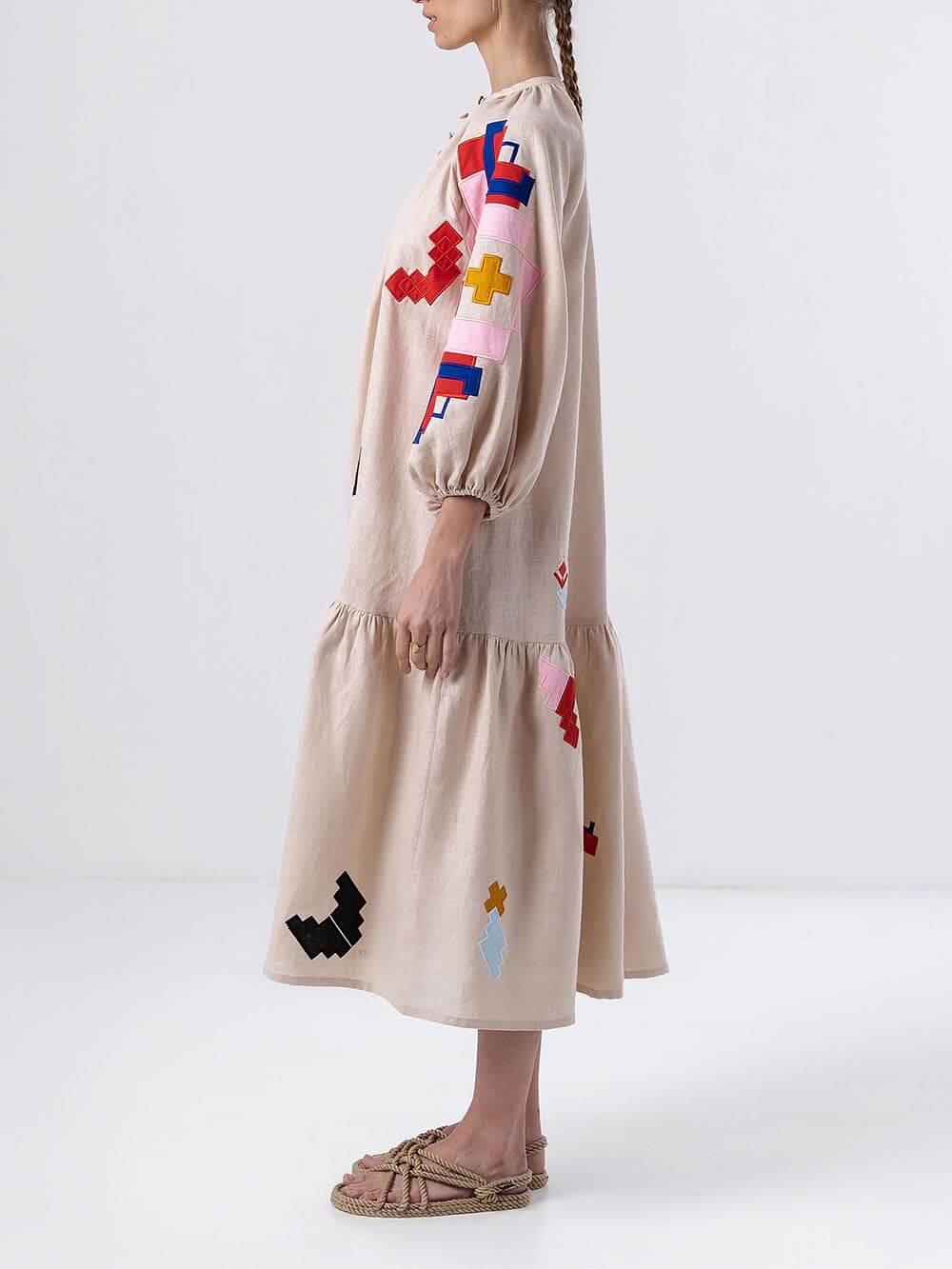 Ethnic Print Maxi Dress