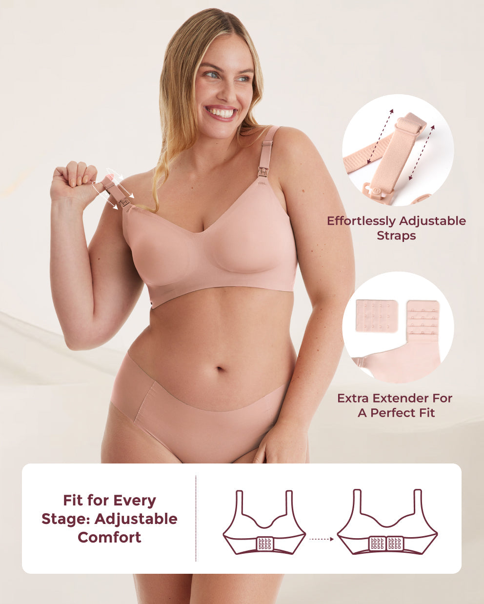 Amelia Seamless Maternity Nursing Support Bra