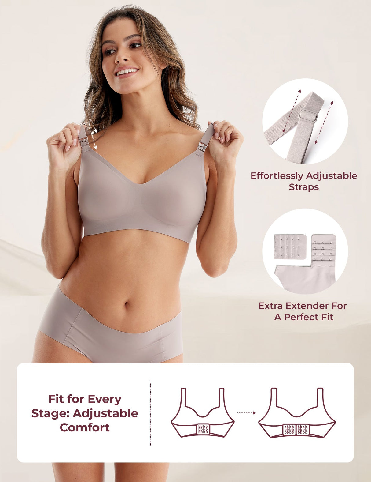 Amelia Seamless Maternity Nursing Support Bra