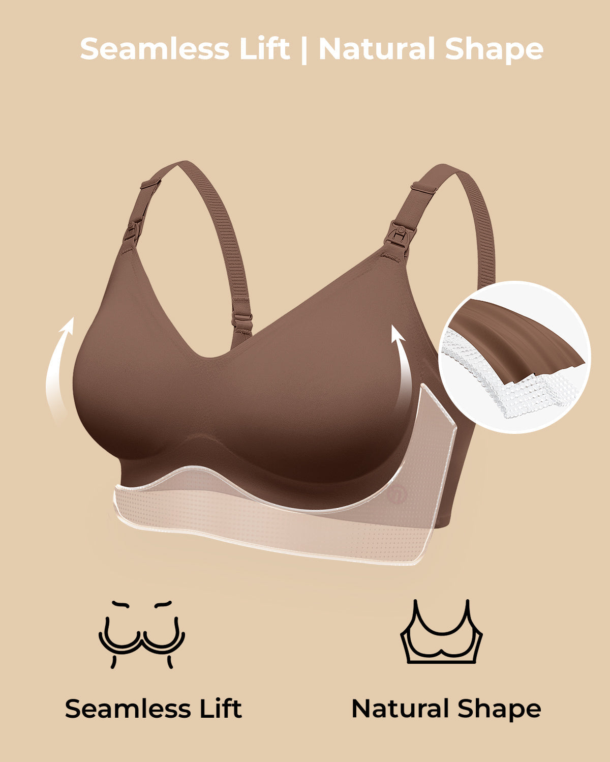 Amelia Seamless Maternity Nursing Support Bra