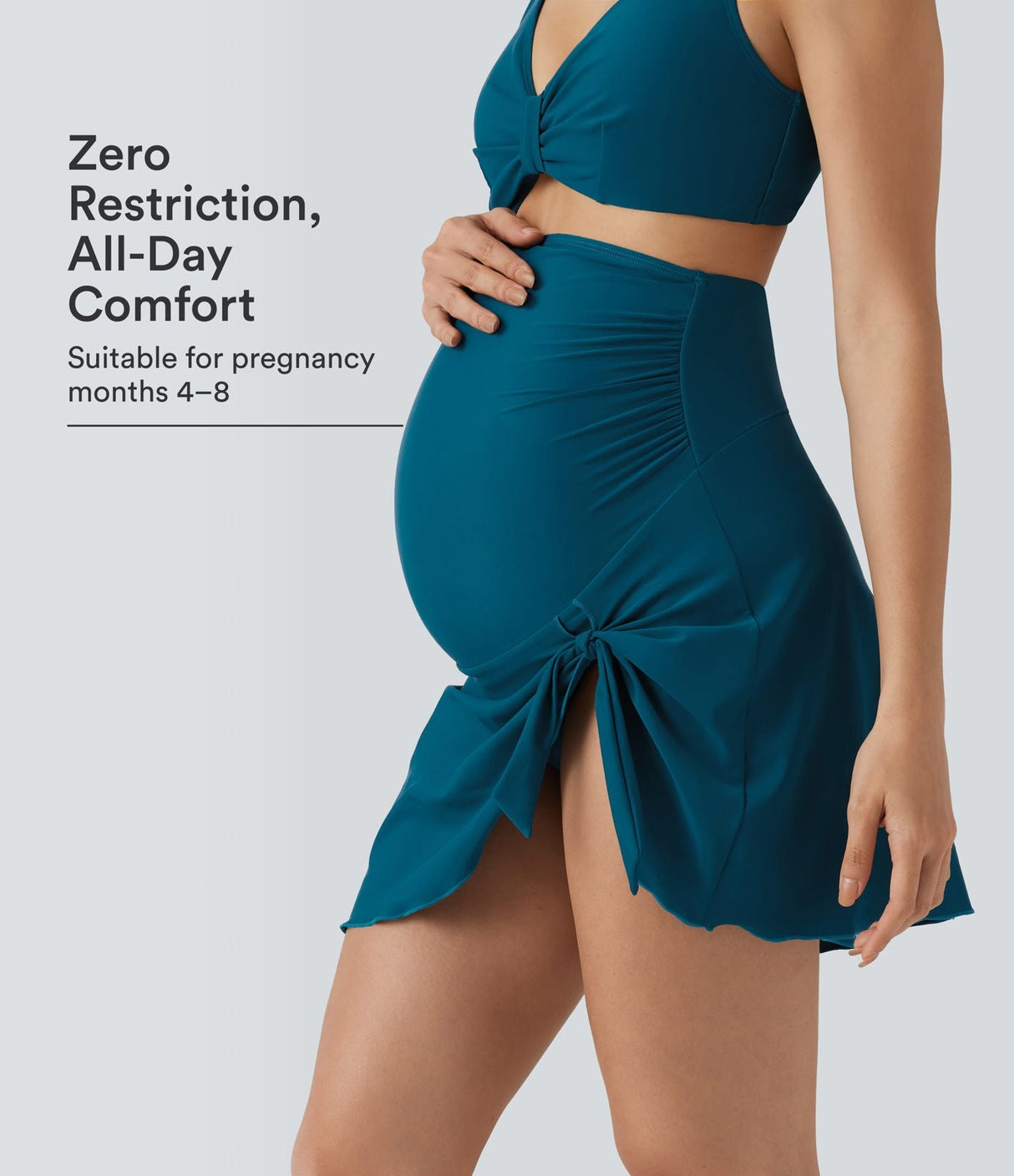 Ultra High Waisted Ruched Maternity Bikini Bottom Swimsuit