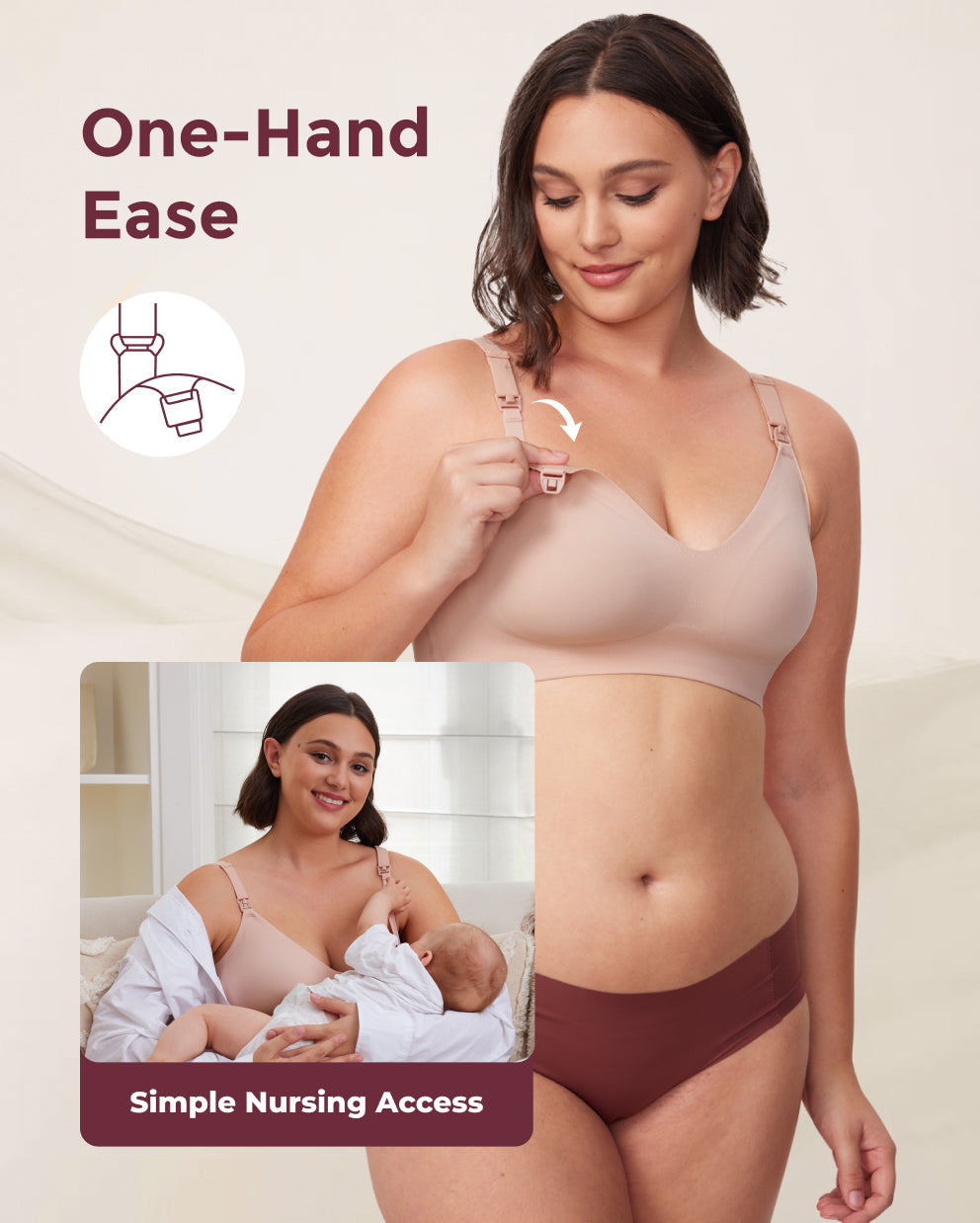 Amelia Seamless Maternity Nursing Support Bra