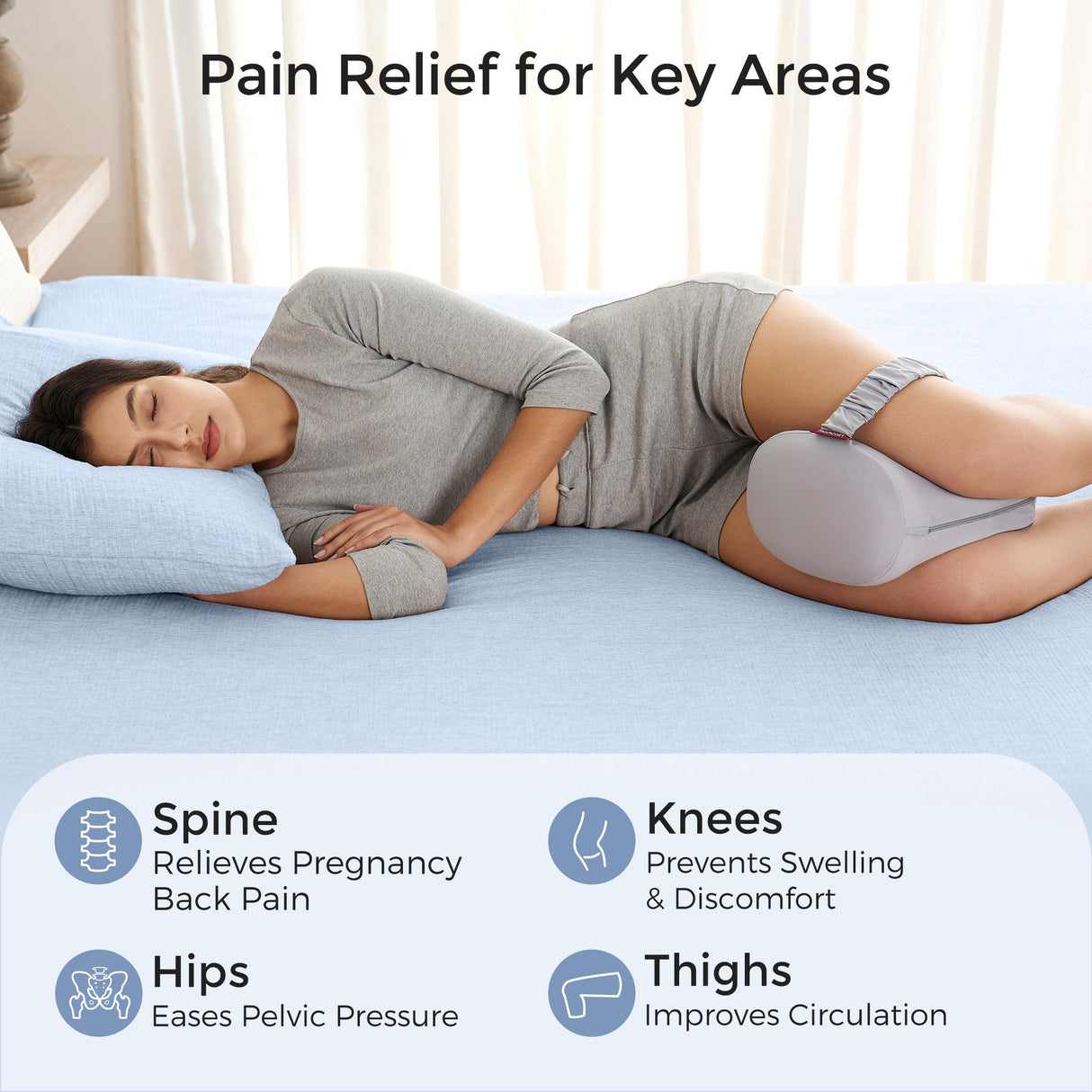 Sophia Cooling Knee Pillow Orthopedic Leg Support Cushion