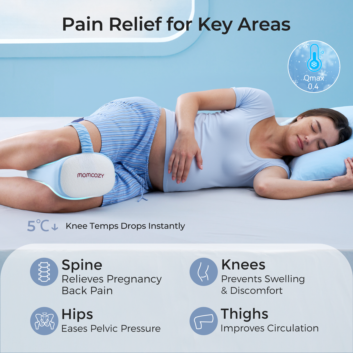 Sophia Cooling Knee Pillow Orthopedic Leg Support Cushion