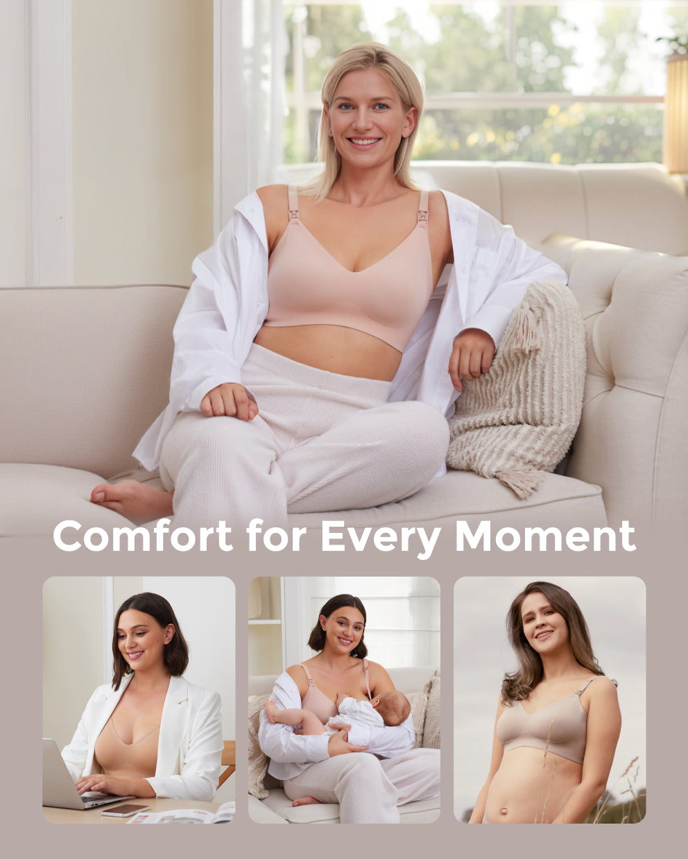 Amelia Seamless Maternity Nursing Support Bra