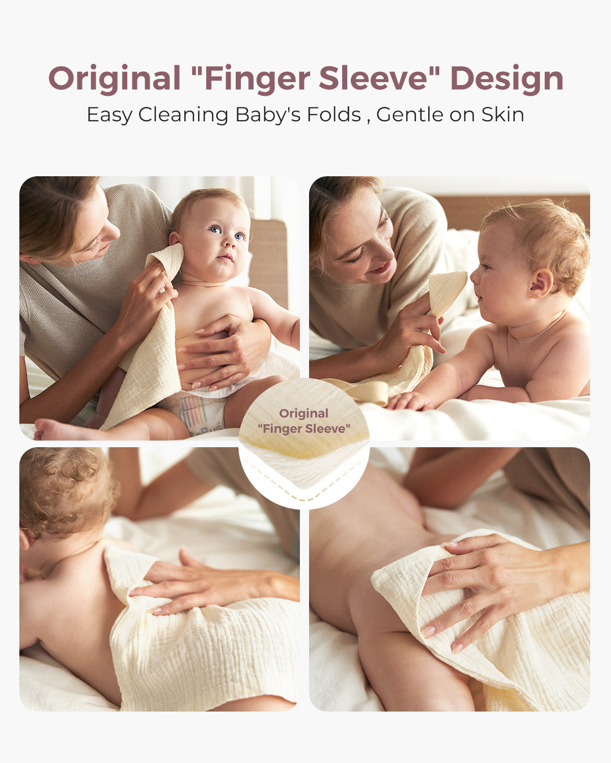 Ella Cotton Baby Washcloth Set