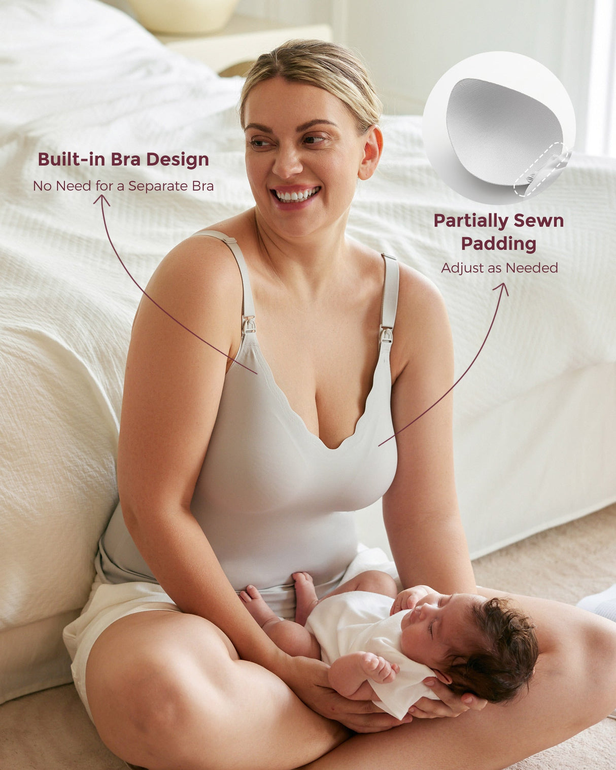 Amelia Maternity Nursing & Pumping Tank Top