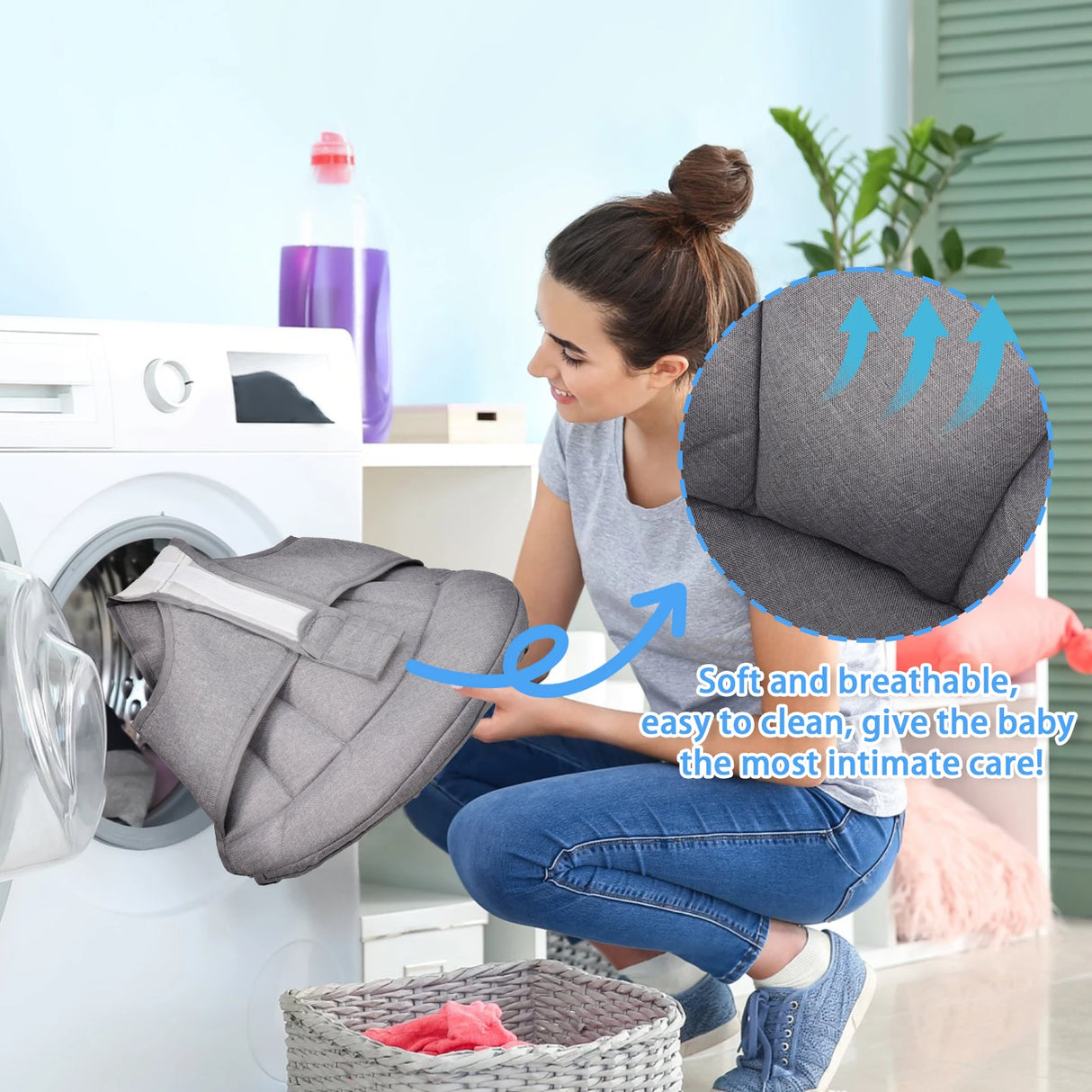 NuriBloom Wilma Baby Walker – Foldable Adjustable Infant Walker with Activity Tray