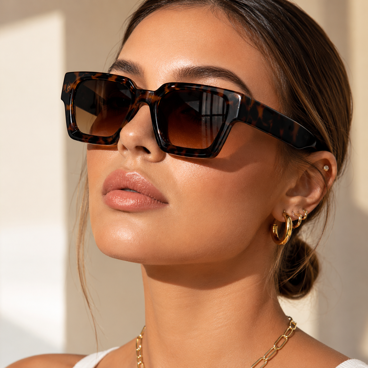 NuriBloom Ava Retro Square Sunglasses for Women