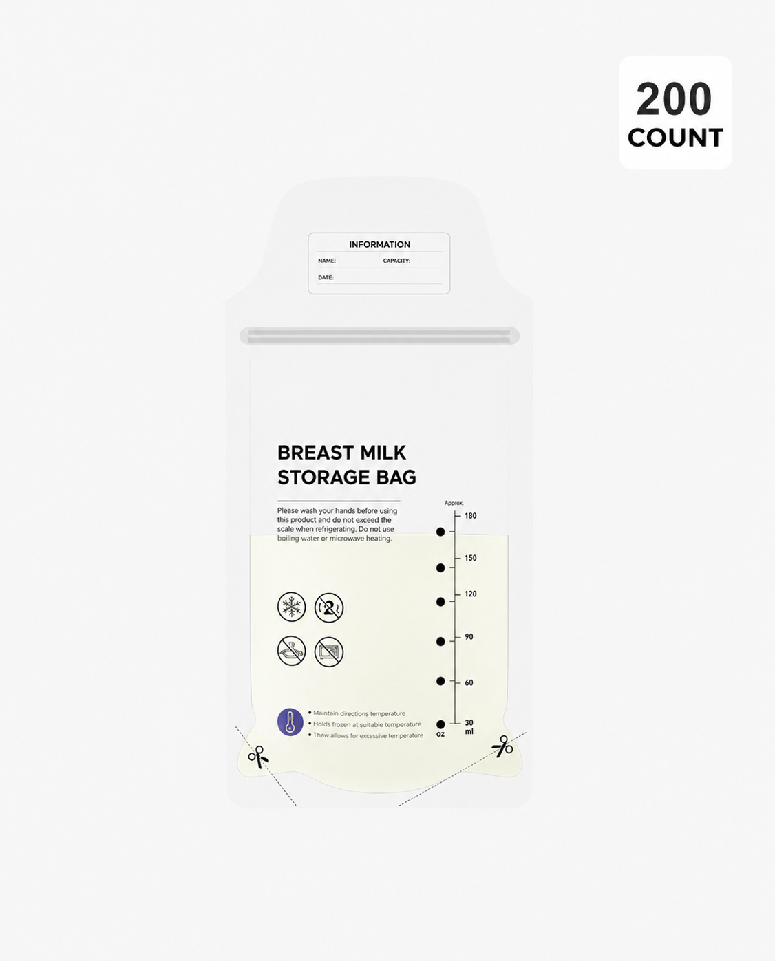 Emma Pre-Sterilized Leakproof Freezer Breastmilk Storage Bags