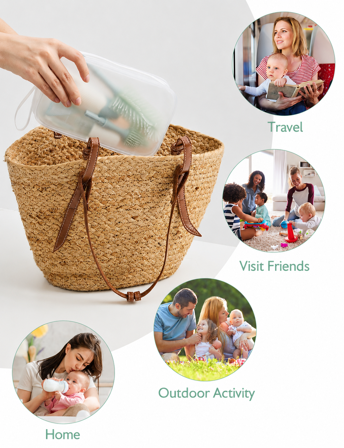 NuriBloom Luna Baby Bottle Brush Cleaning Kit