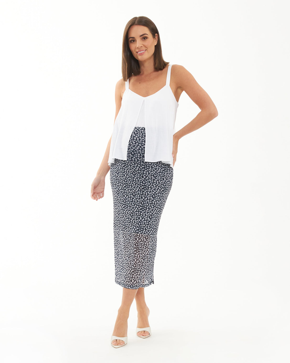Ava Mesh Maternity Skirt