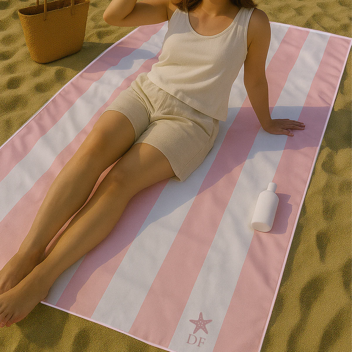 NuriBloom Sienna Sand-Free Microfiber Beach Towel | Quick Dry