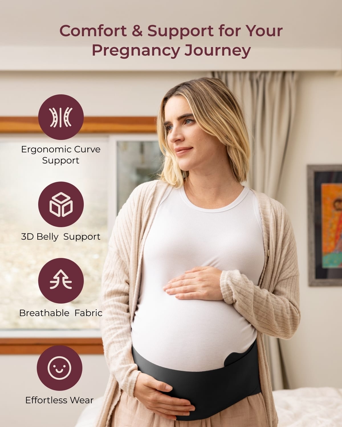 NuriBloom Mona One-Piece Pregnancy Belly Support Belt
