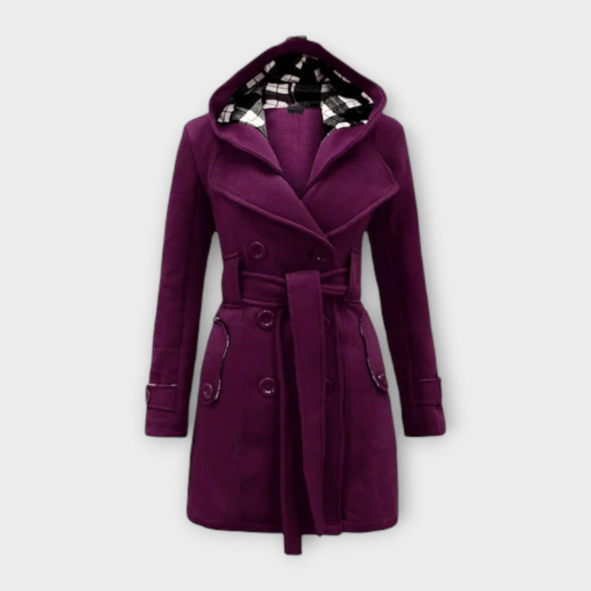 Hooded Belted Coat