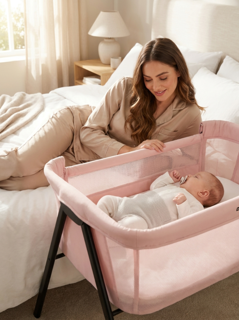 Krona 3-in-1 Portable Baby Nursery Bassinet Bedside Crib