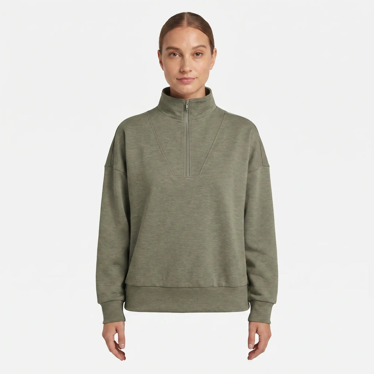 Mock Neck Half Zip Sweatshirt - hero