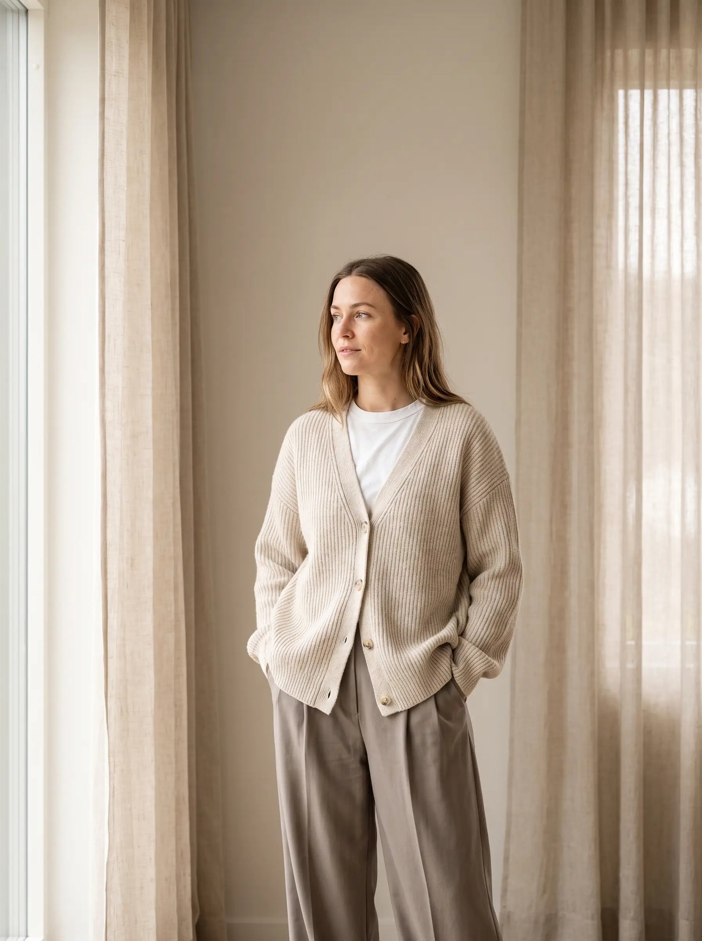 NB hero knit cardigan interior