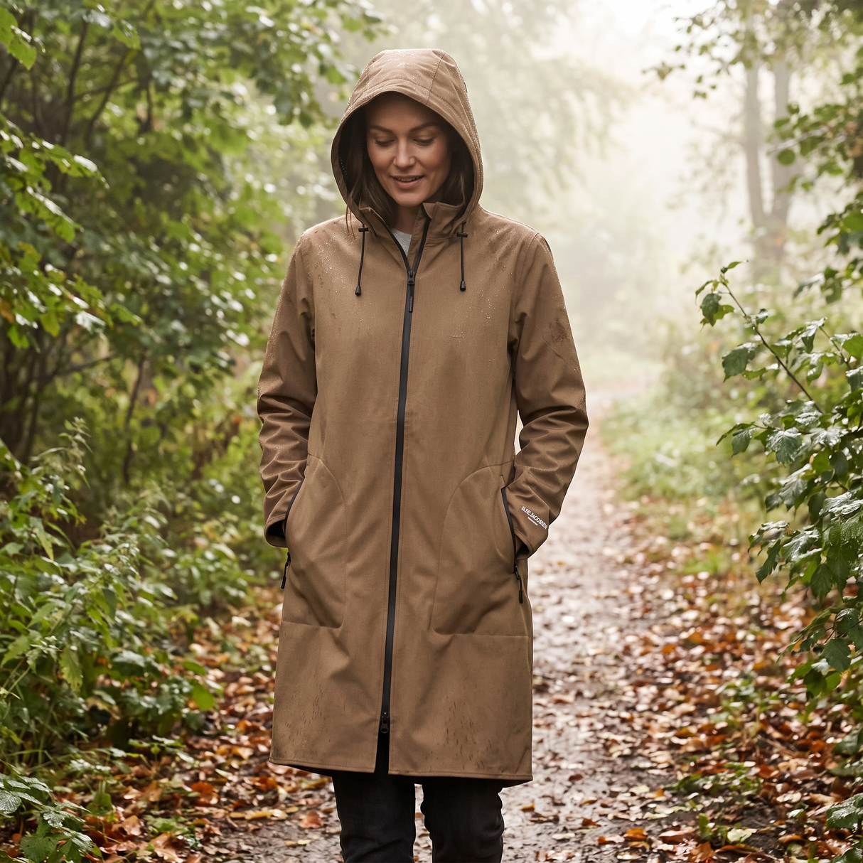 Women's Softshell Rain Jacket - Mocca