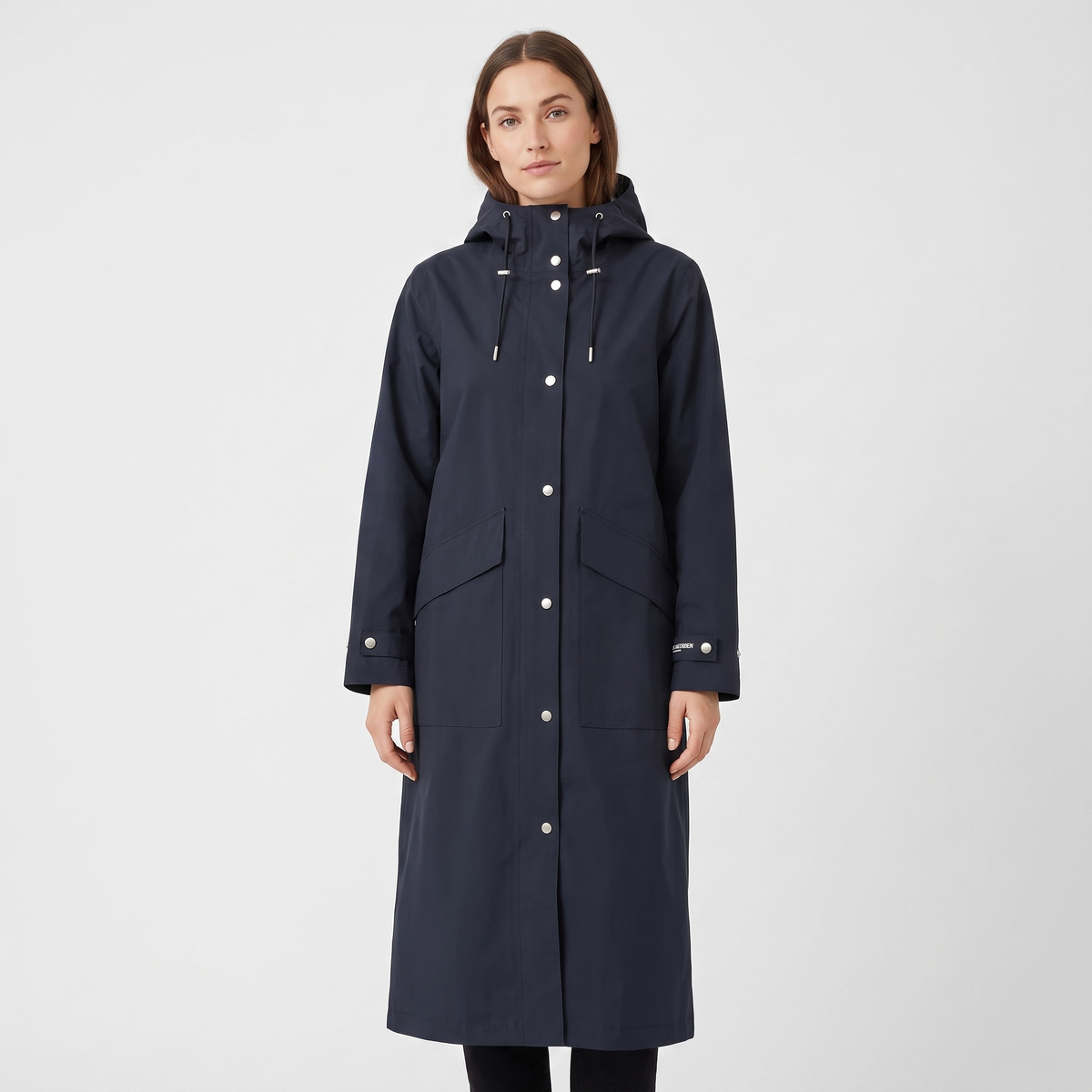 Women's Long Raincoat - Dark Indigo