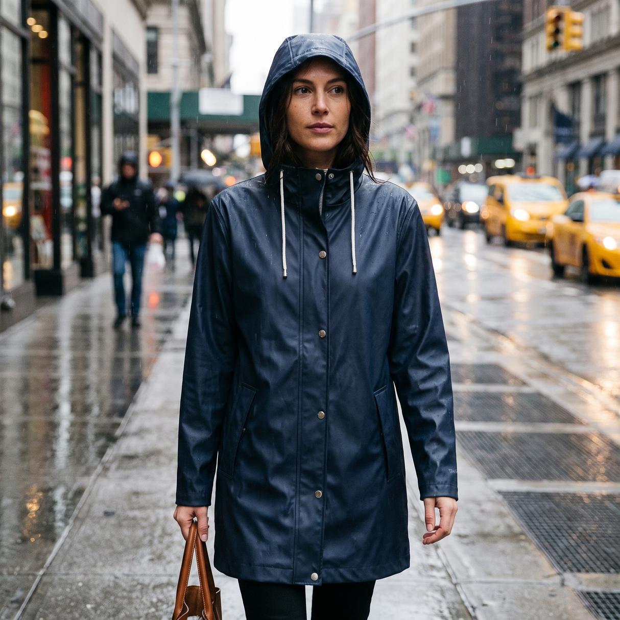 Women's Short Rain Jacket - Ombre Blue