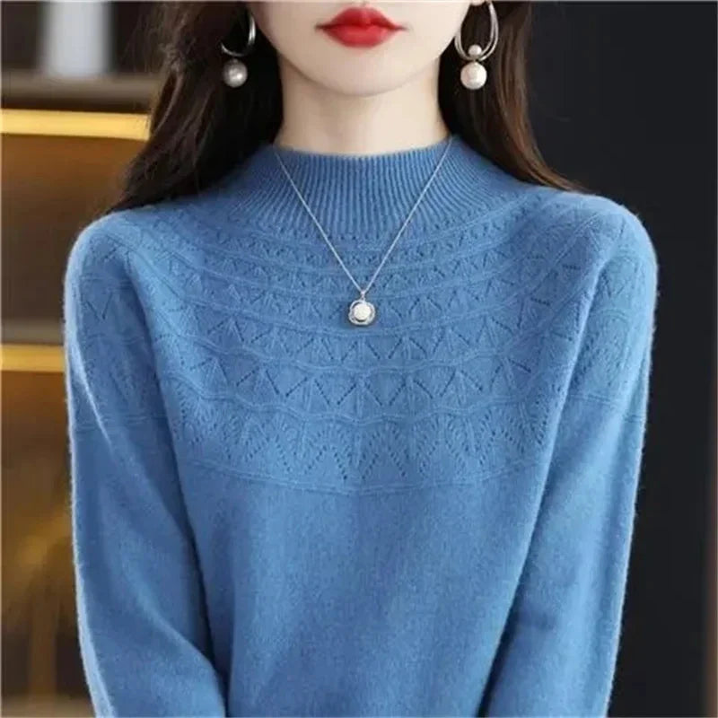 Round-Neck Ribbed Knit Top