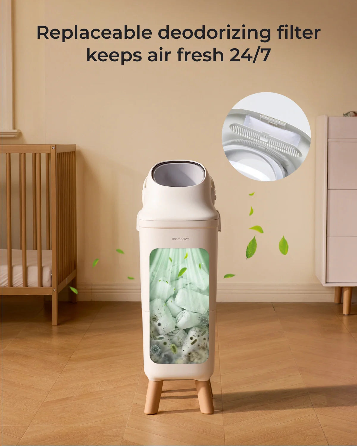 Sophia Triple Seal Diaper Pail Odor Control Baby Diaper Bin