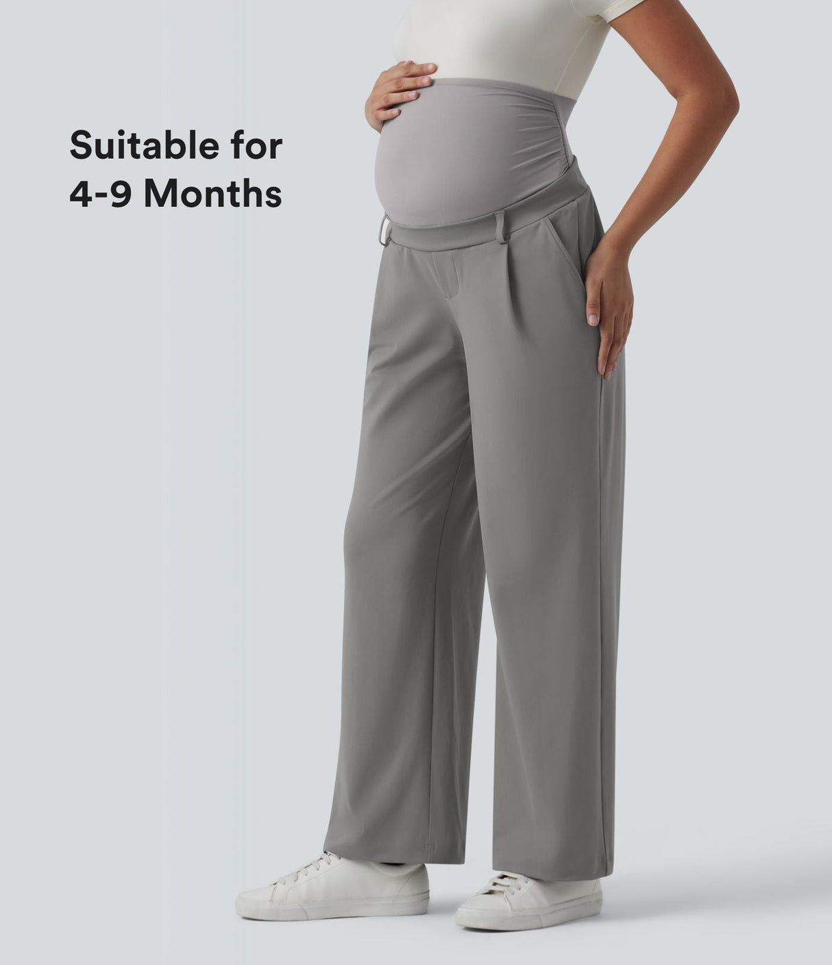 Super High Waisted Straight Leg Work Maternity Pants