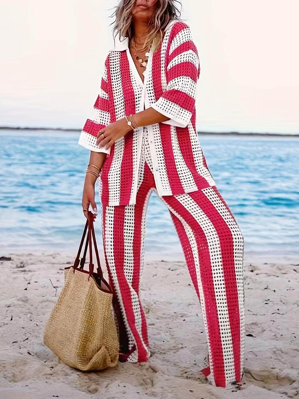 Striped Top and Trouser Co-ord Set