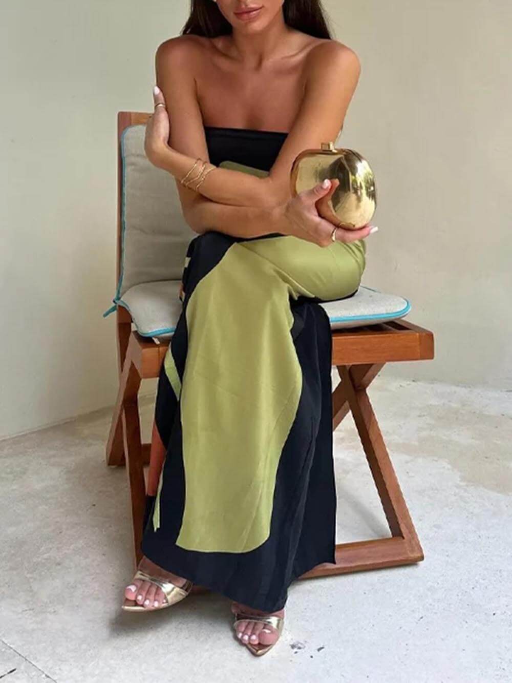 Off-Shoulder Print Maxi Dress