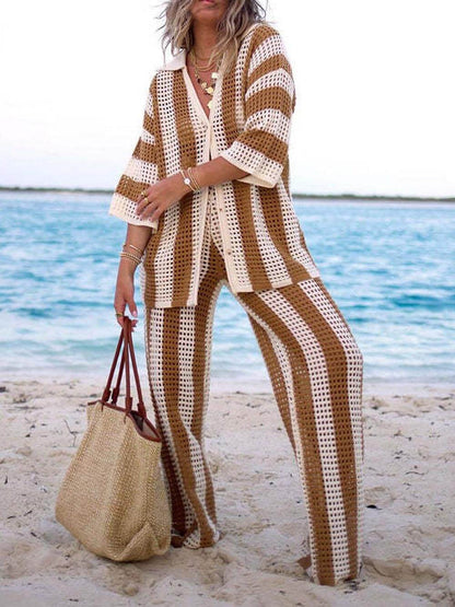 Striped Top and Trouser Co-ord Set