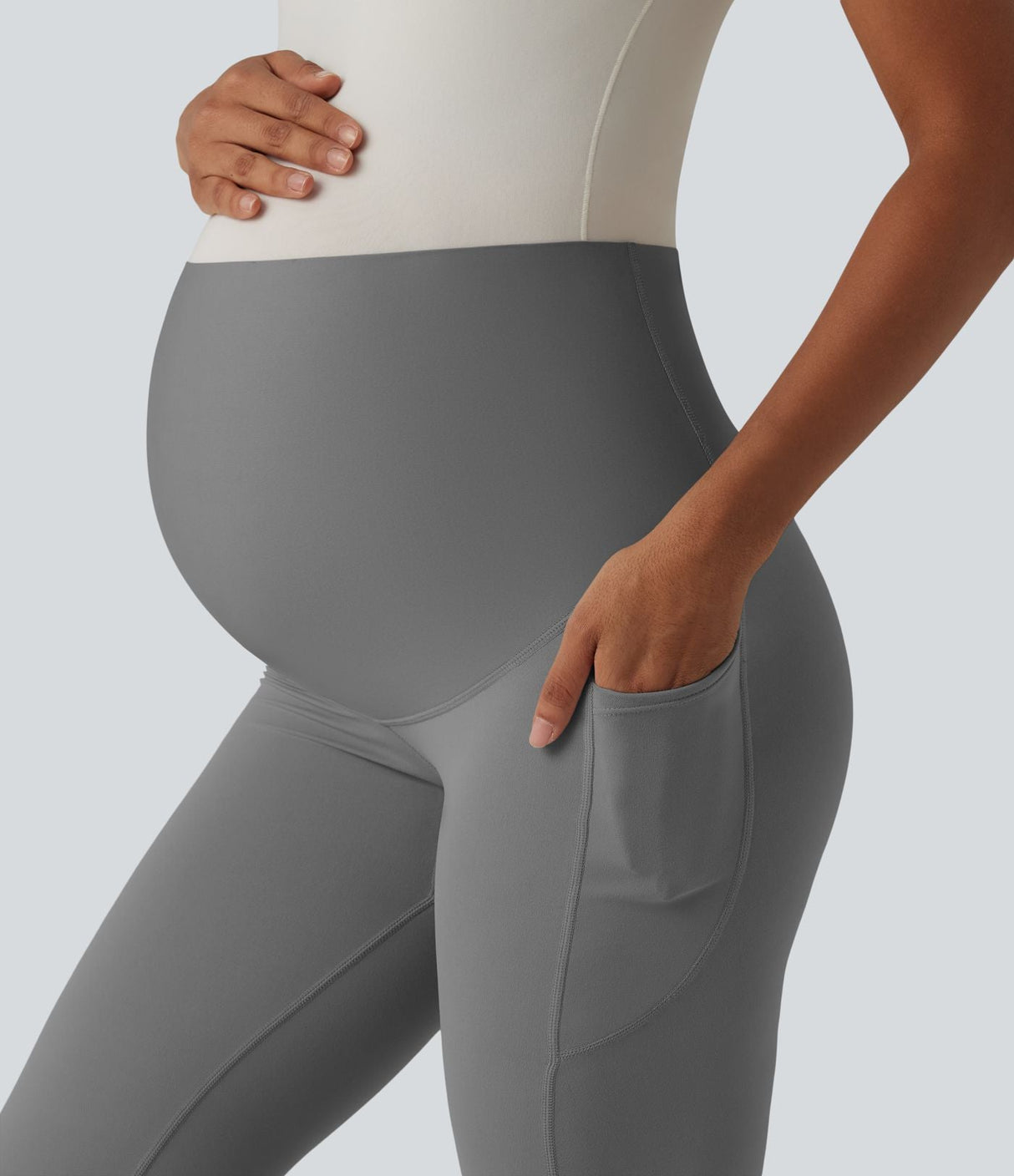 Super High Waisted Flare Yoga Maternity Leggings