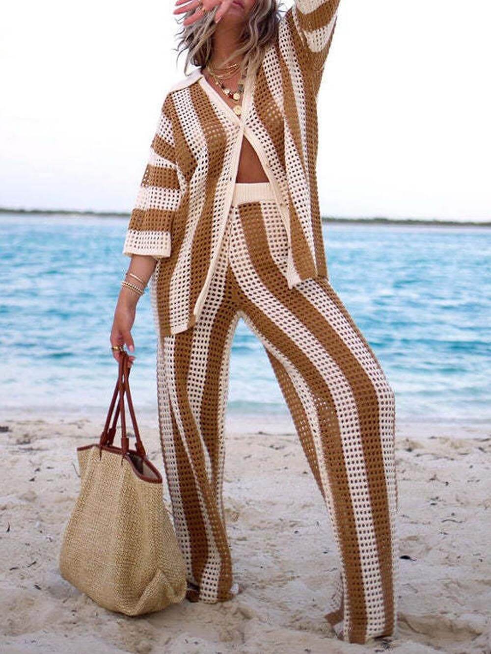 Striped Top and Trouser Co-ord Set