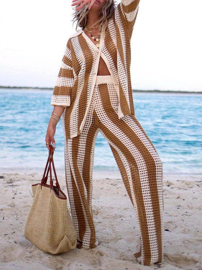 Striped Top and Trouser Co-ord Set