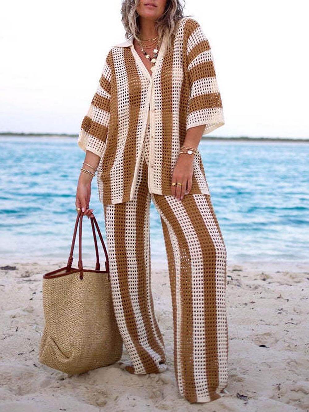 Striped Top and Trouser Co-ord Set