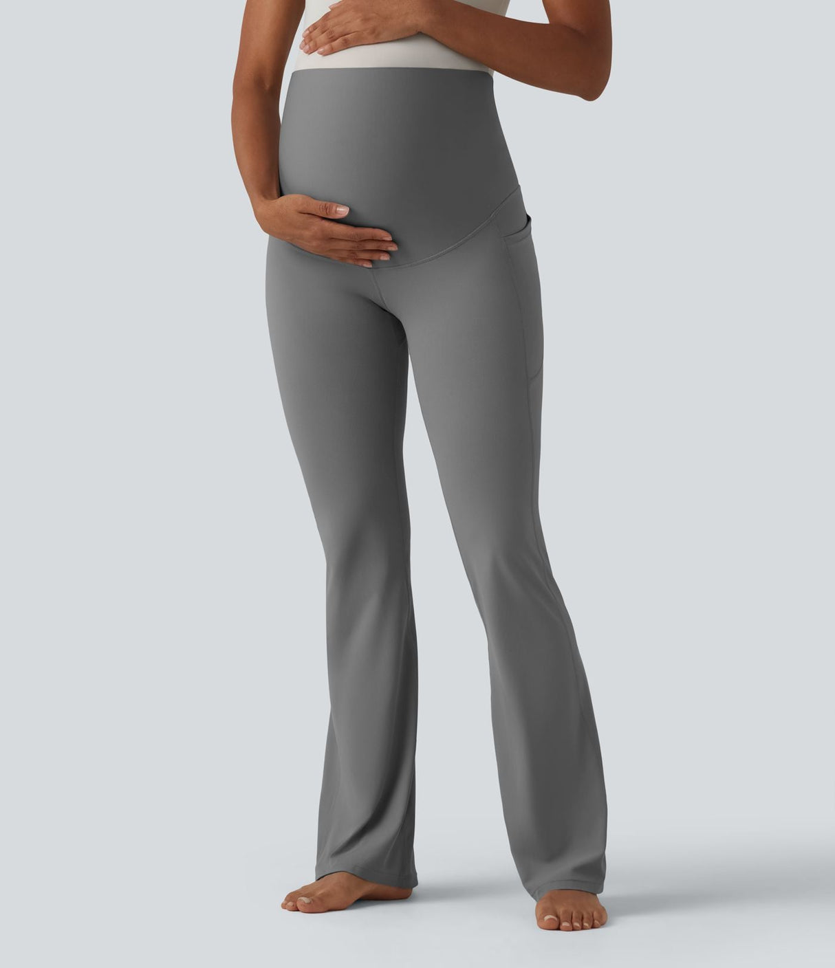 Super High Waisted Flare Yoga Maternity Leggings