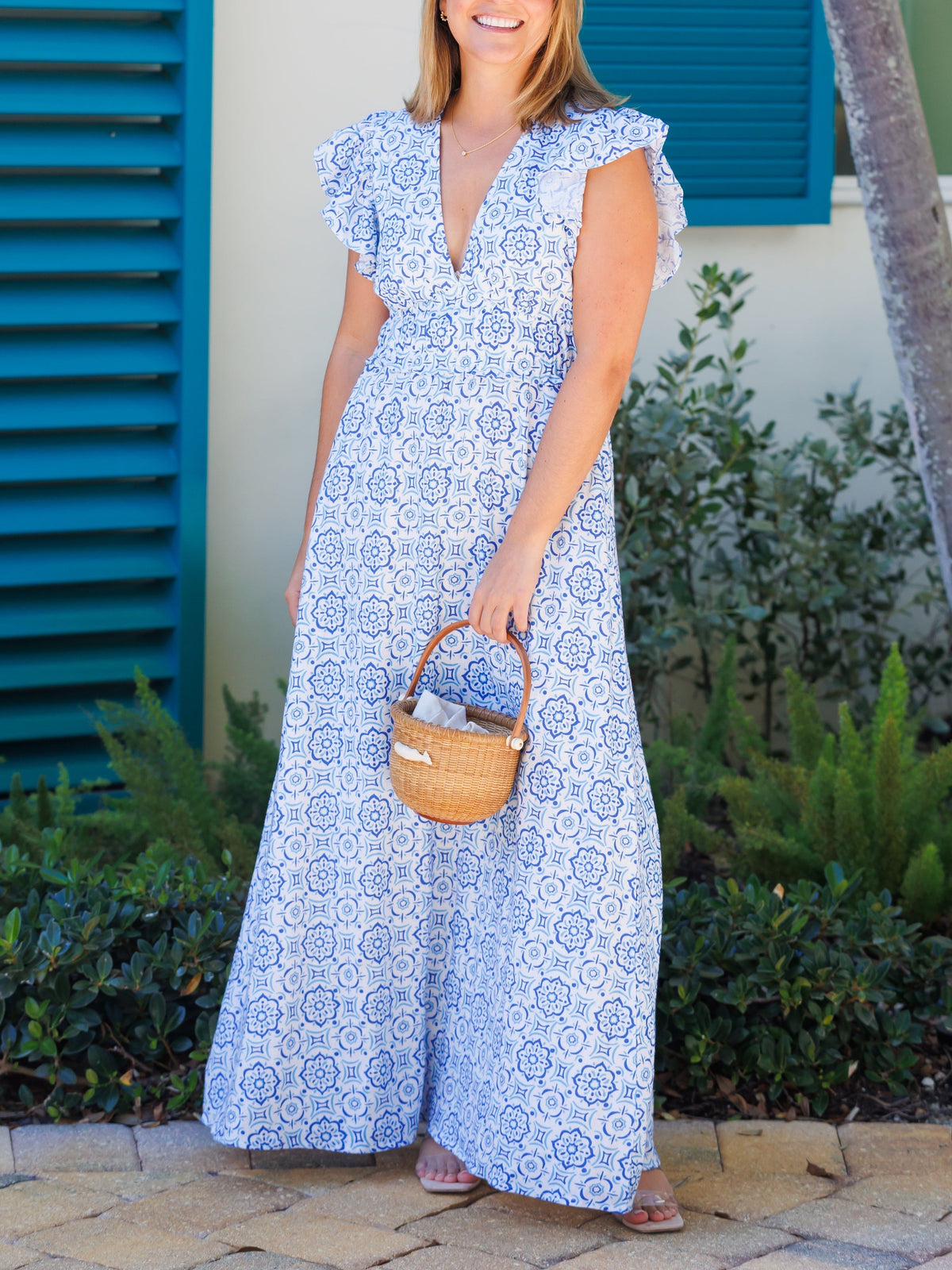 Medallion Print Maxi Dress