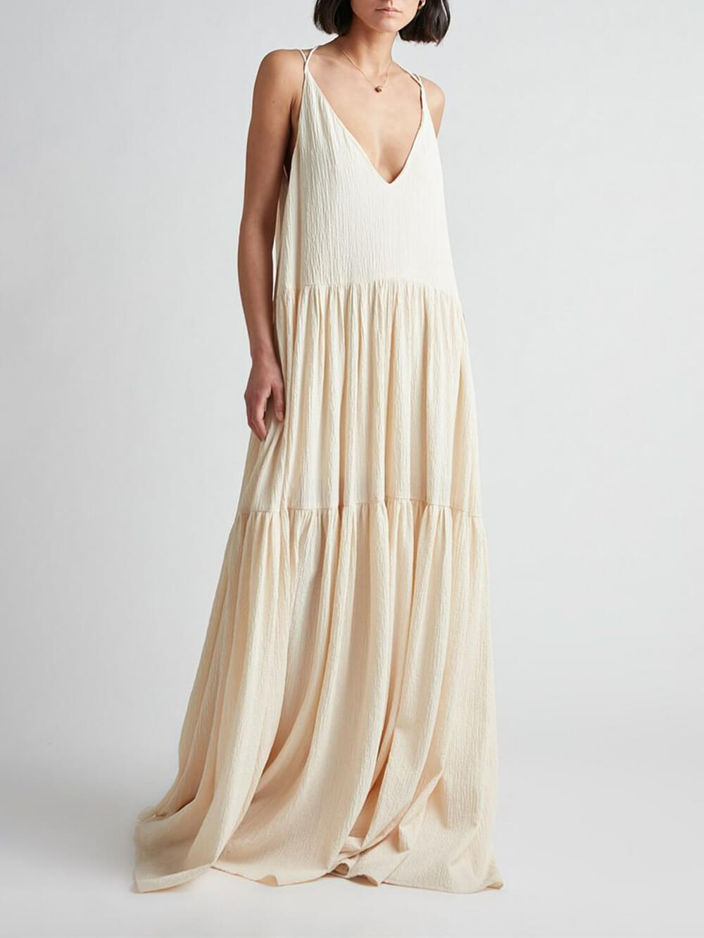 Strappy V-Neck Maxi Dress