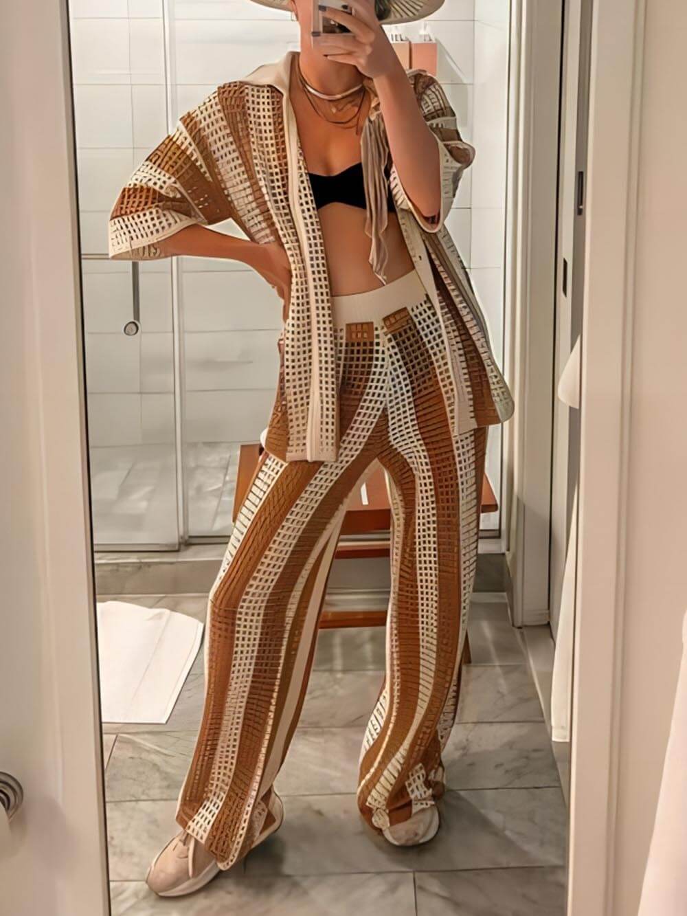 Striped Top and Trouser Co-ord Set