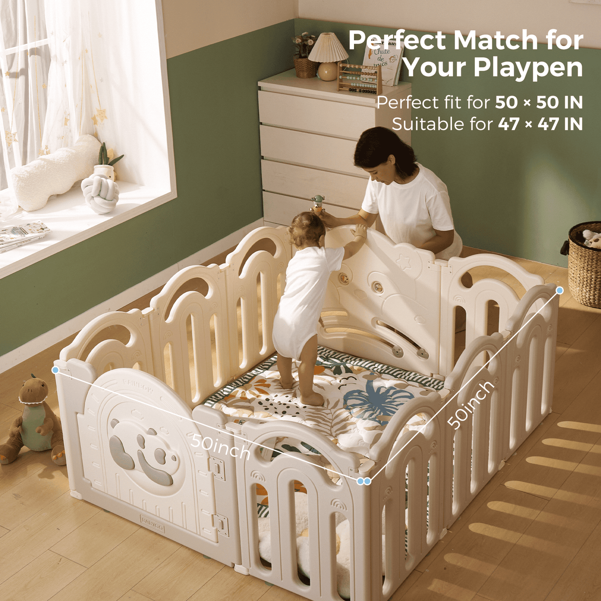 Luna Portable Baby Full Playmat Set for Playtime
