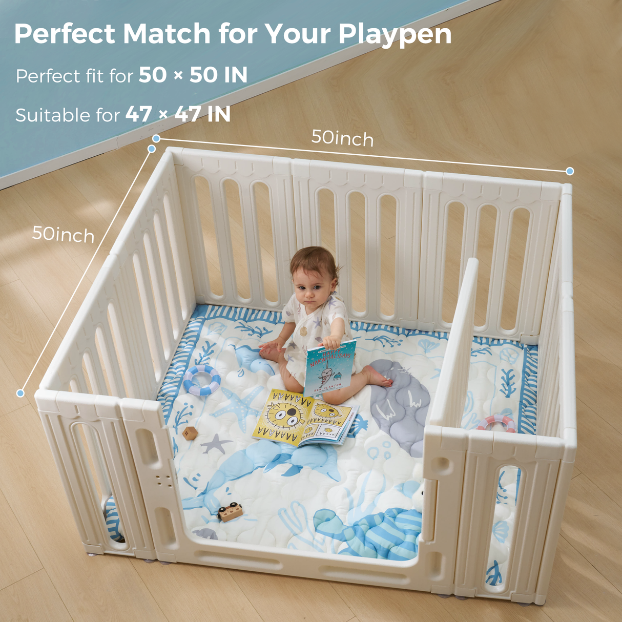 Luna Portable Baby Full Playmat Set for Playtime