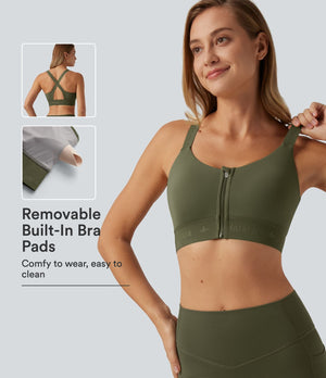 Medium Support U Neck Quick Dry Running Sports Bra