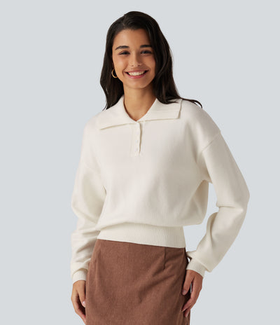 Collared Half Zip Sweater