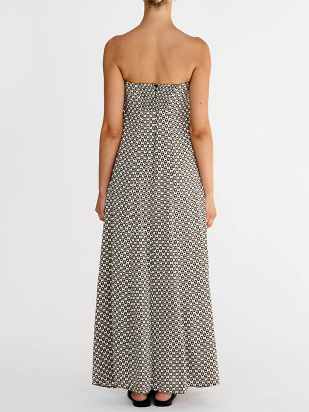 Boho Diamond Print Maxi Dress