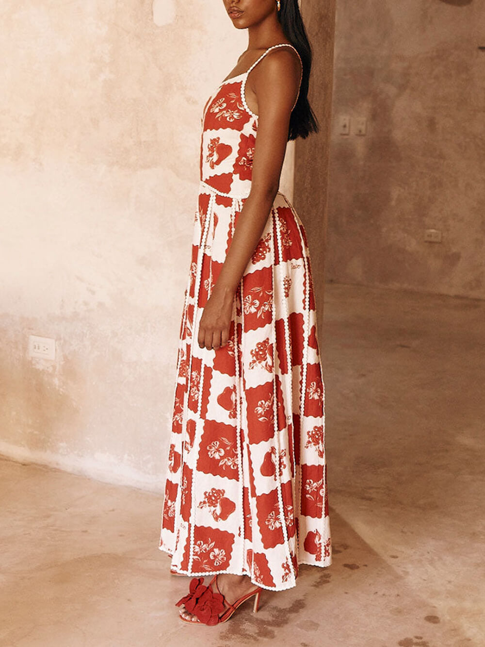 Floral One-Shoulder Maxi Dress