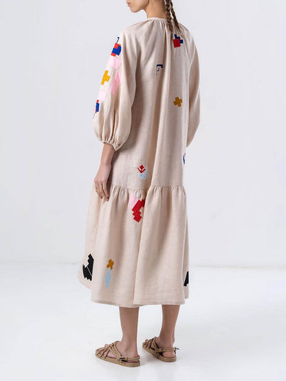 Ethnic Print Maxi Dress