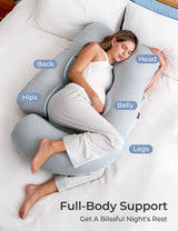 Poma U-Shape Pregnancy Pillow – Plush Maternity Body Pillow for Pregnant Women