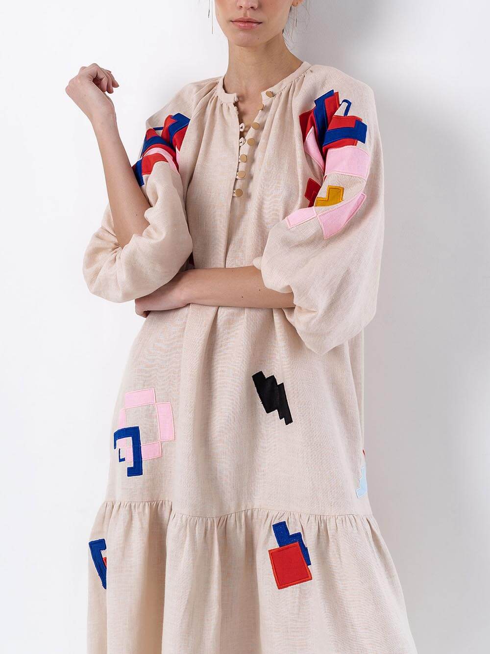Ethnic Print Maxi Dress